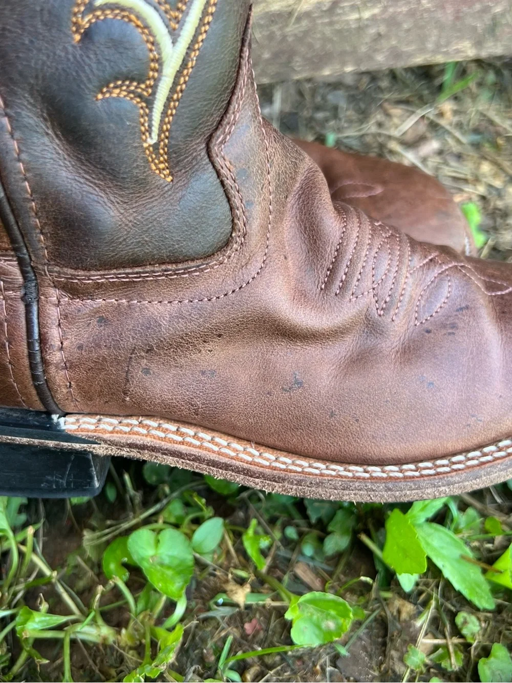 Kids Cowboy Brown Leather Boots